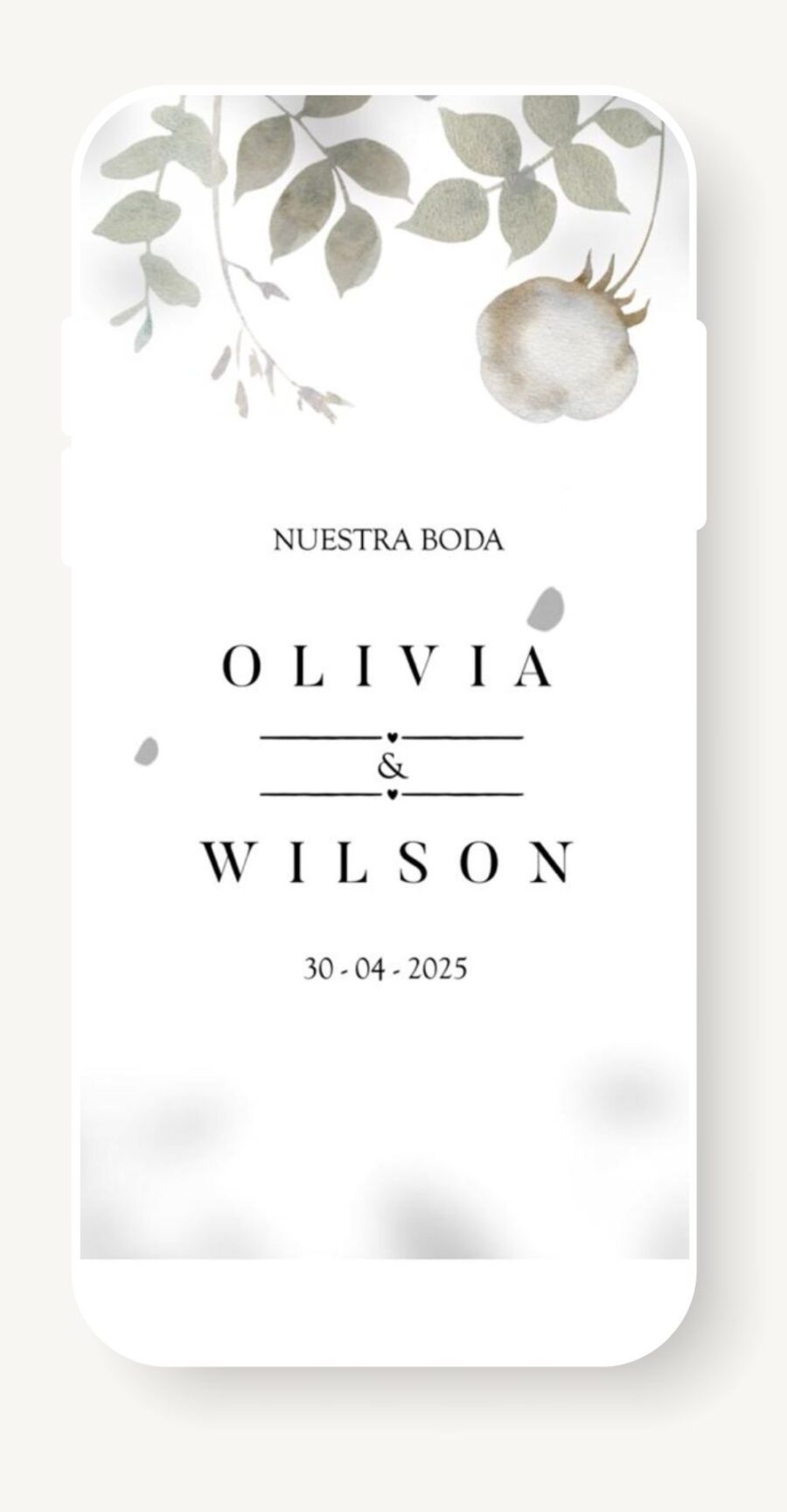 V0032 Blanca con negro con Flores Blancas