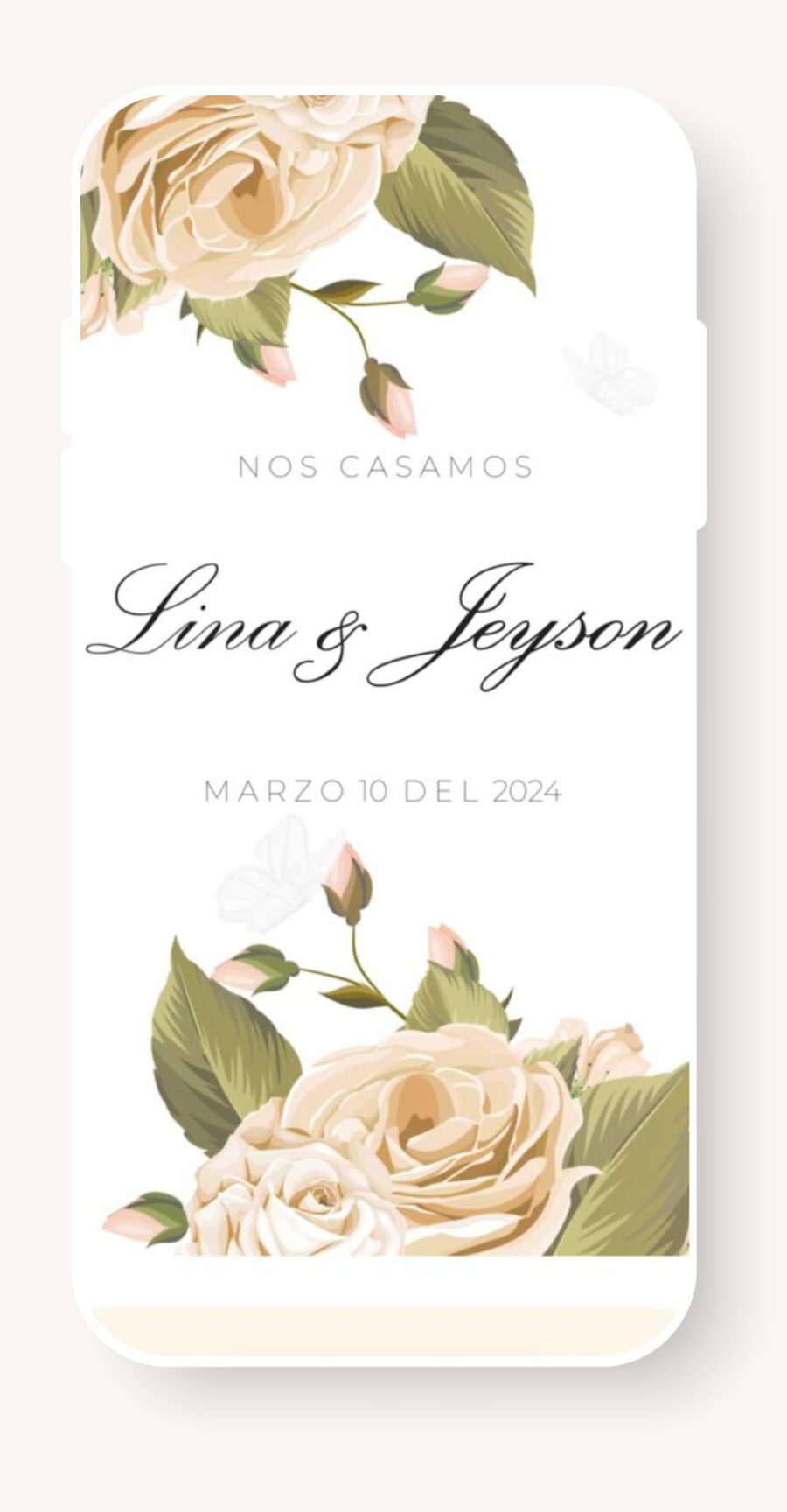 V0026 Blanca con Naranja y Mariposas